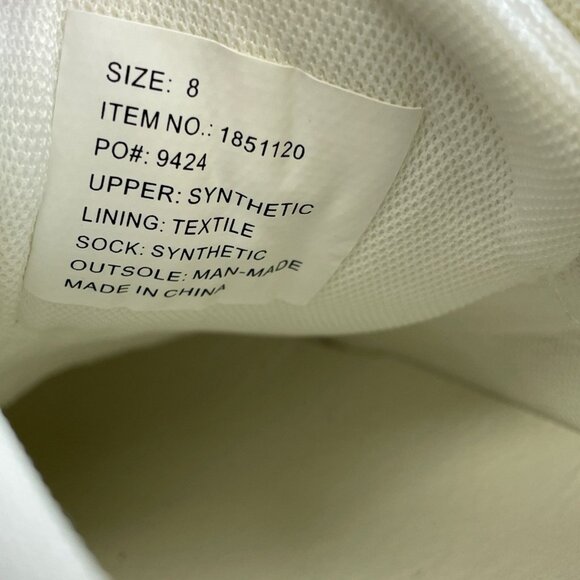 NEW Perry Ellis Men's US 8 White Sneakers Lace-Up Low Top - Picture 4 of 6